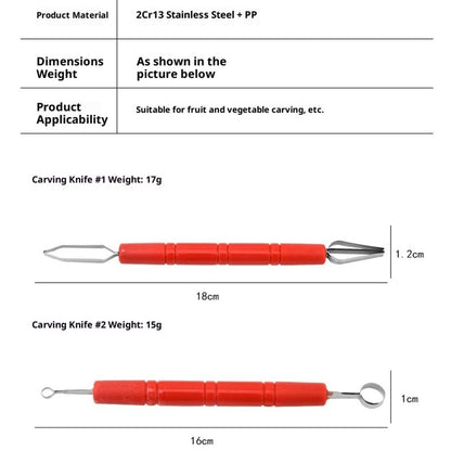 5 Pieces Fruit Carving Tool Fruit Sculpting Tool Stainless Steel Clay Sculpting Tool Pottery Sculpting Tool Clay Carving Tool Pottery Carving Tool Clay Molding Tool Pottery Molding Tool