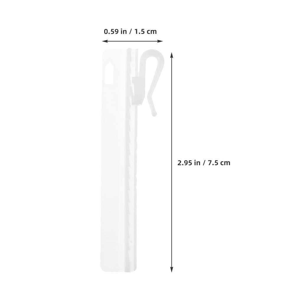 25pcs Pinch Pleat Curtain Hooks Plastic for Door Curtain Quick Installation at Home