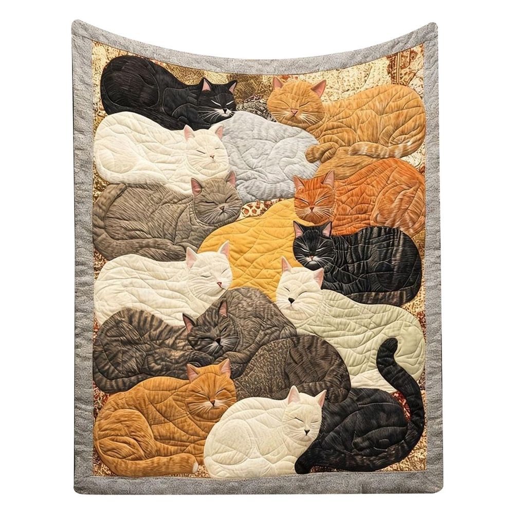 Cotton Blanket-Sherpa Blanket,Cat Print Blanket Cute Cats Cozy Throw Blanket Lightweight Warm Plush Fleece Blankets Funny Animal Blankets For Couch Bed Sofa Warm Farmhouse For Cat Lovers