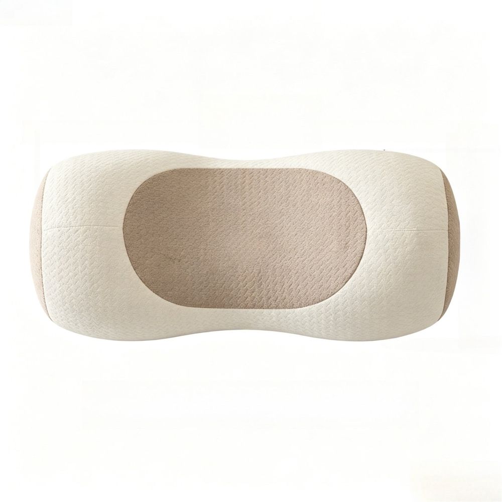 Buckwheat Neck Pillow, Ergonomic Neck Support Bolster for Side & Back Sleepers, Adjustable Support Pillow for Neck Pain Relief & Spine Alignment