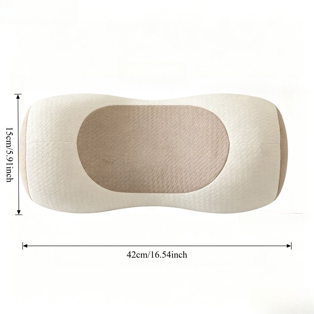 Buckwheat Neck Pillow, Ergonomic Neck Support Bolster for Side & Back Sleepers, Adjustable Support Pillow for Neck Pain Relief & Spine Alignment