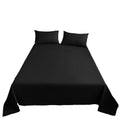 Bed Sheets, Comfortable Microfiber Fabric Sheet, Bed Sheets Queen Size with Breathability, Soft, Wrinkle Free, Breathable, Refreshing Feeling, 70.87" x 90.55", Black