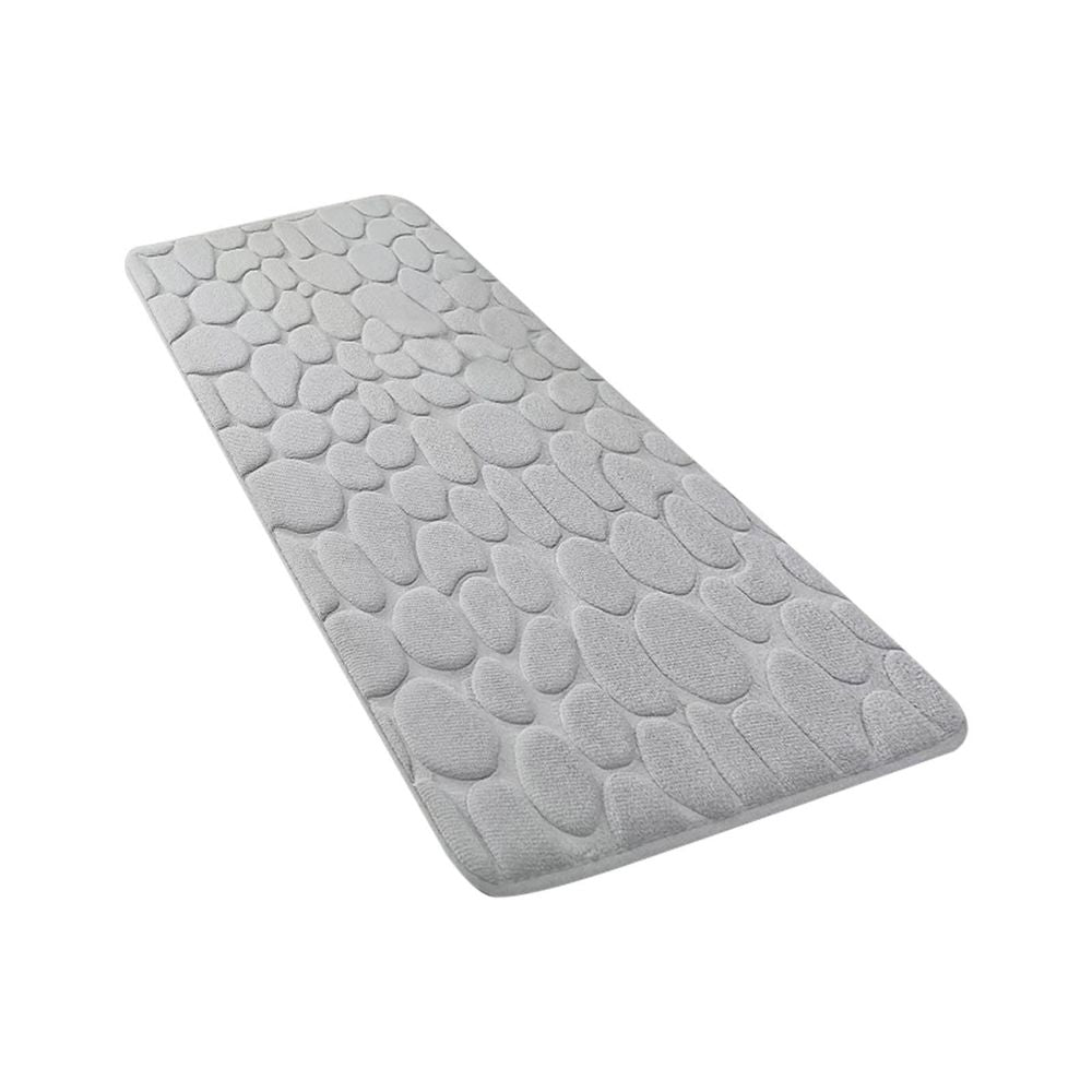 Bathroom Rugs, Embossed Bathroom Mat Comfortable Floor Mats, Non-Slip and Absorbent Bath Rugs, Washable Mat for Bathroom Floor, 59" x 19.7", Gray