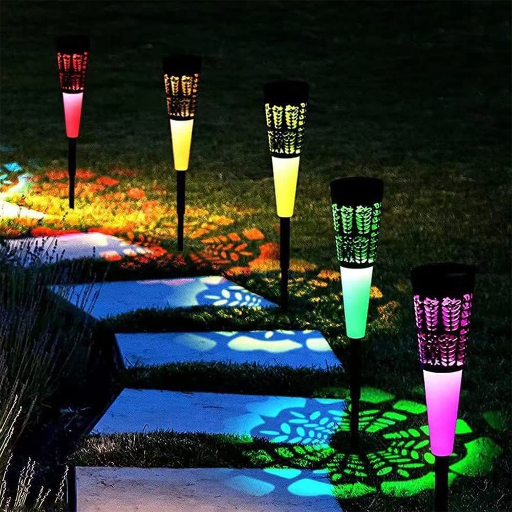 Bright Solar Outdoor Lights Flashing Color Changing LED Solar Outdoor Lights IP67 Solar Lights Solar Garden Lights For Walkway Garden Patio