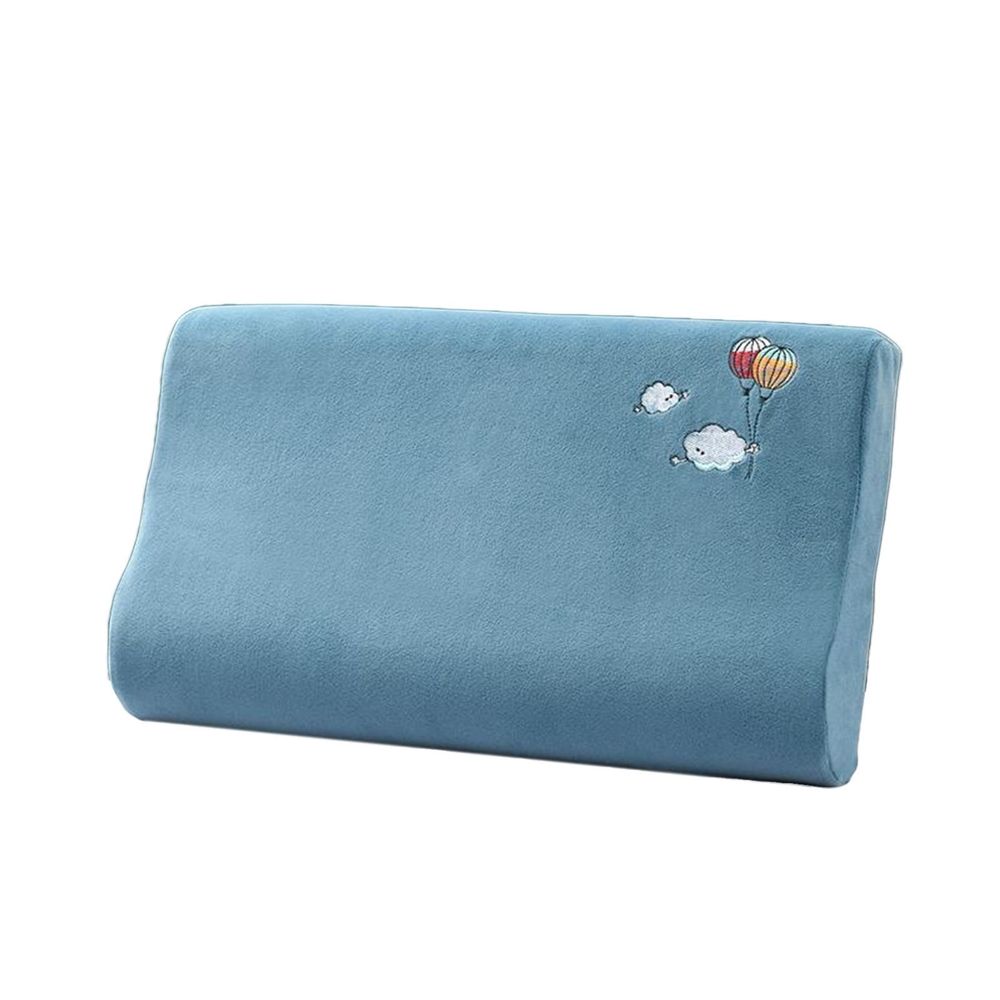 Pillow Cover for Contour Memory Foam Pillow, Blue Soft Plush Neck Pillowcase Bed Pillow Case, Zipper Closure, for Sleeping Pillows, 12'x20'