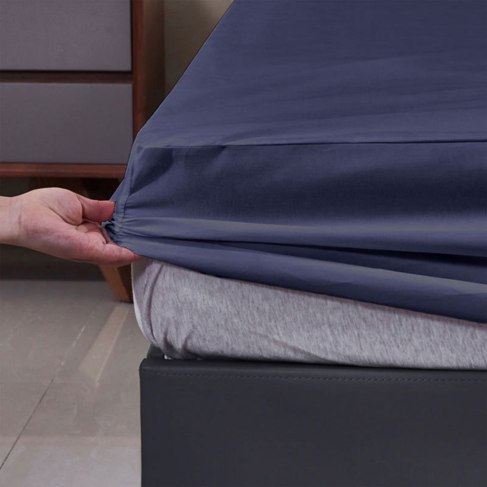 Twin Waterproof Sheet & Mattress Protector 15" Deep Pocket - Brushed Polyester Bedding, Hotel Grade Wrinkle-Resistant Waterproof Bed Sheets (Solid Color, Gray)