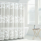 Waterproof Shower Liner, Heavy-Duty Clear Plastic Anti-Mould Bath Curtain, 72x72 Inch with 12 Hooks