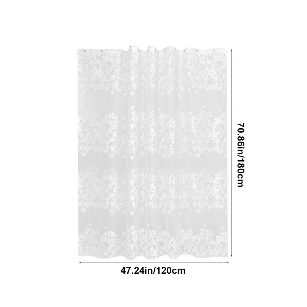 Waterproof Shower Liner, Heavy-Duty Clear Plastic Anti-Mould Bath Curtain, 72x72 Inch with 12 Hooks