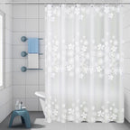 Waterproof Shower Liner, Heavy-Duty Clear Plastic Anti-Mould Bath Curtain, 72x72 Inch with 12 Hooks