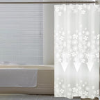Waterproof Shower Liner, Heavy-Duty Clear Plastic Anti-Mould Bath Curtain, 72x72 Inch with 12 Hooks