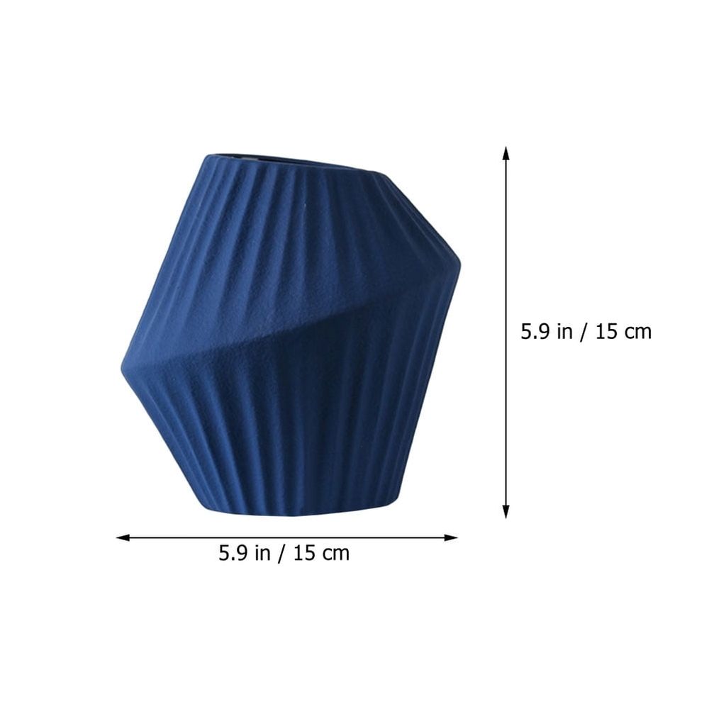 1Pc Premium Ceramics Vase Blue for Hydroponics and Flower Display