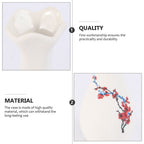 Red Simple Ceramic Vase for Living Room Decor Practical Use 1Pc
