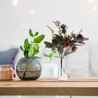 Clear Acrylic Heart Vase for Rose Display, Single Decorative Flower Holder for Home Decor and Special Events