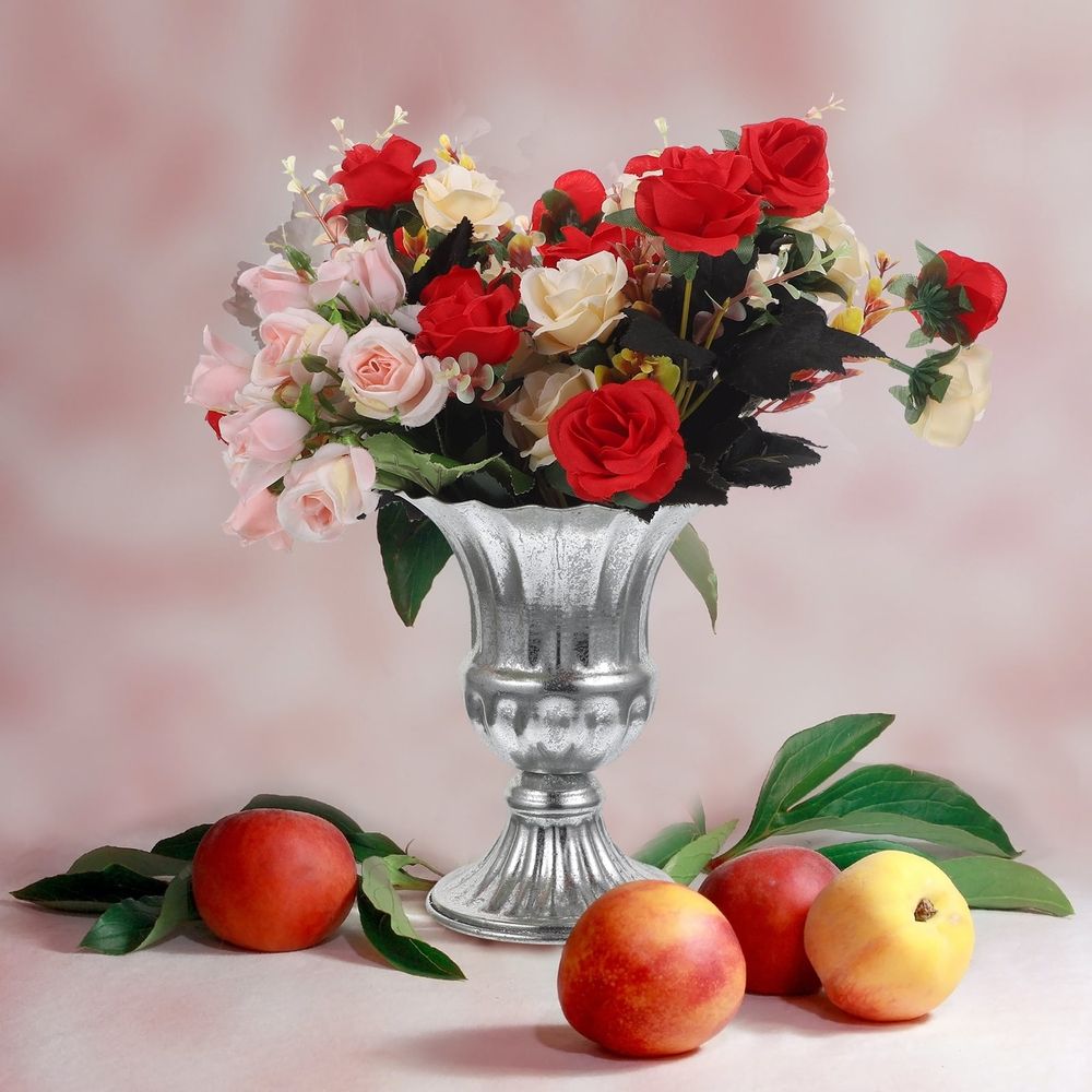Metal Flower Pot Vintage Style Vase Metal Flowerpot Household Decorative Vase Garden Decor