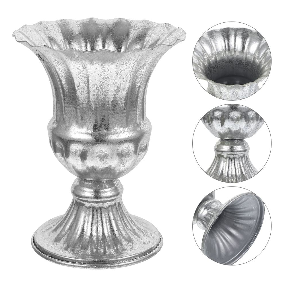 Metal Flower Pot Vintage Style Vase Metal Flowerpot Household Decorative Vase Garden Decor