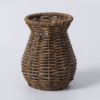 Rustic Style Vase Desktop Imitation Rattan Decorative Vase Flower Arrangement Vase