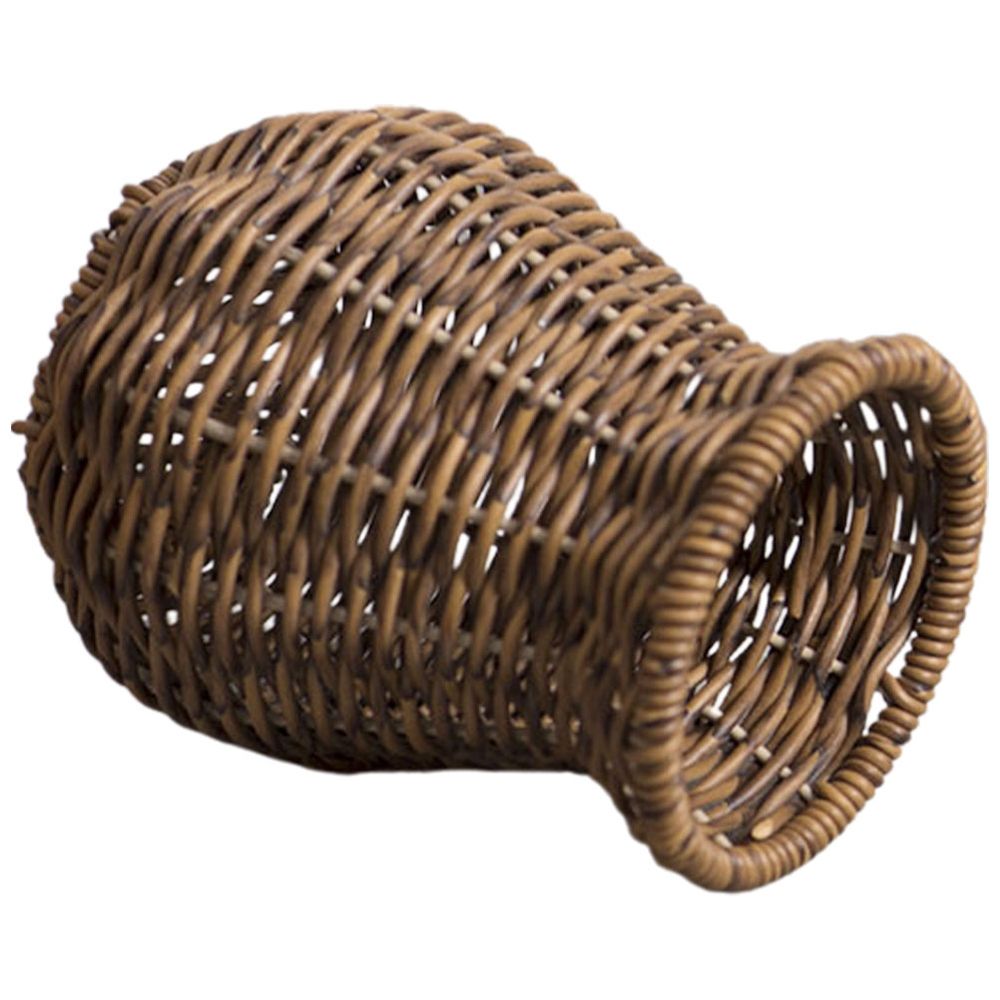 Rustic Style Vase Desktop Imitation Rattan Decorative Vase Flower Arrangement Vase