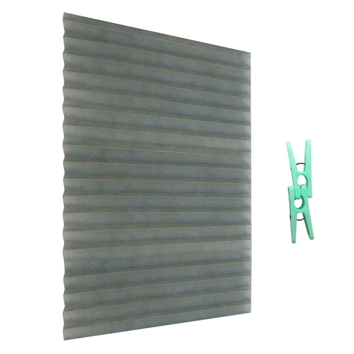 Blinder Pleated Blackout Self Adhesive Window Curtain Shades Easy Fit Blind for Living Room Bathroom Window （35 x 55 Inch）
