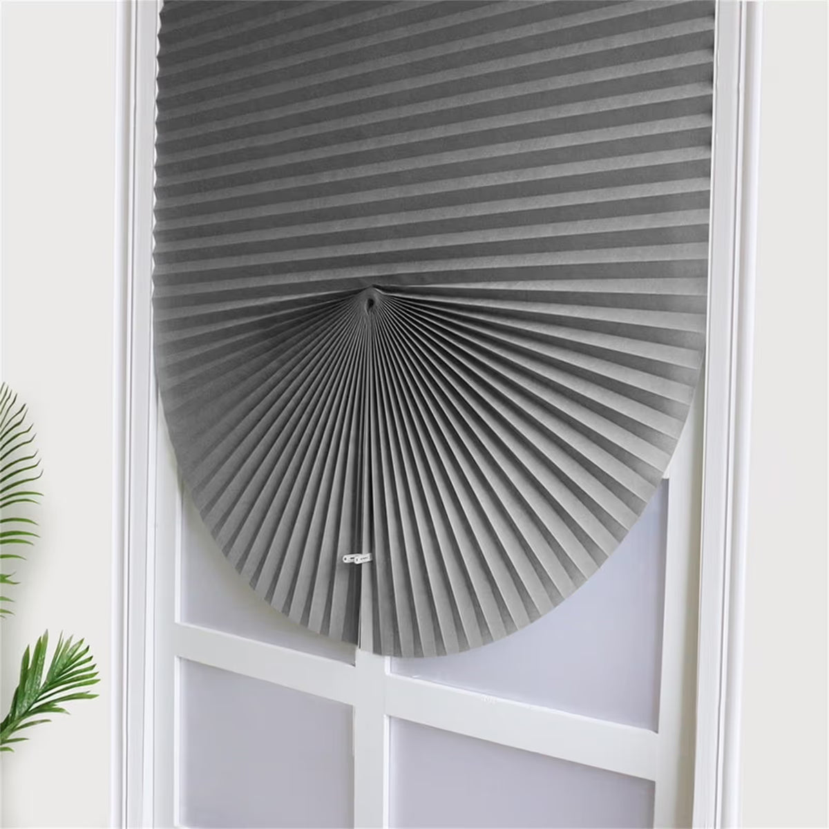 Blinder Pleated Blackout Self Adhesive Window Curtain Shades Easy Fit Blind for Living Room Bathroom Window （35 x 55 Inch）