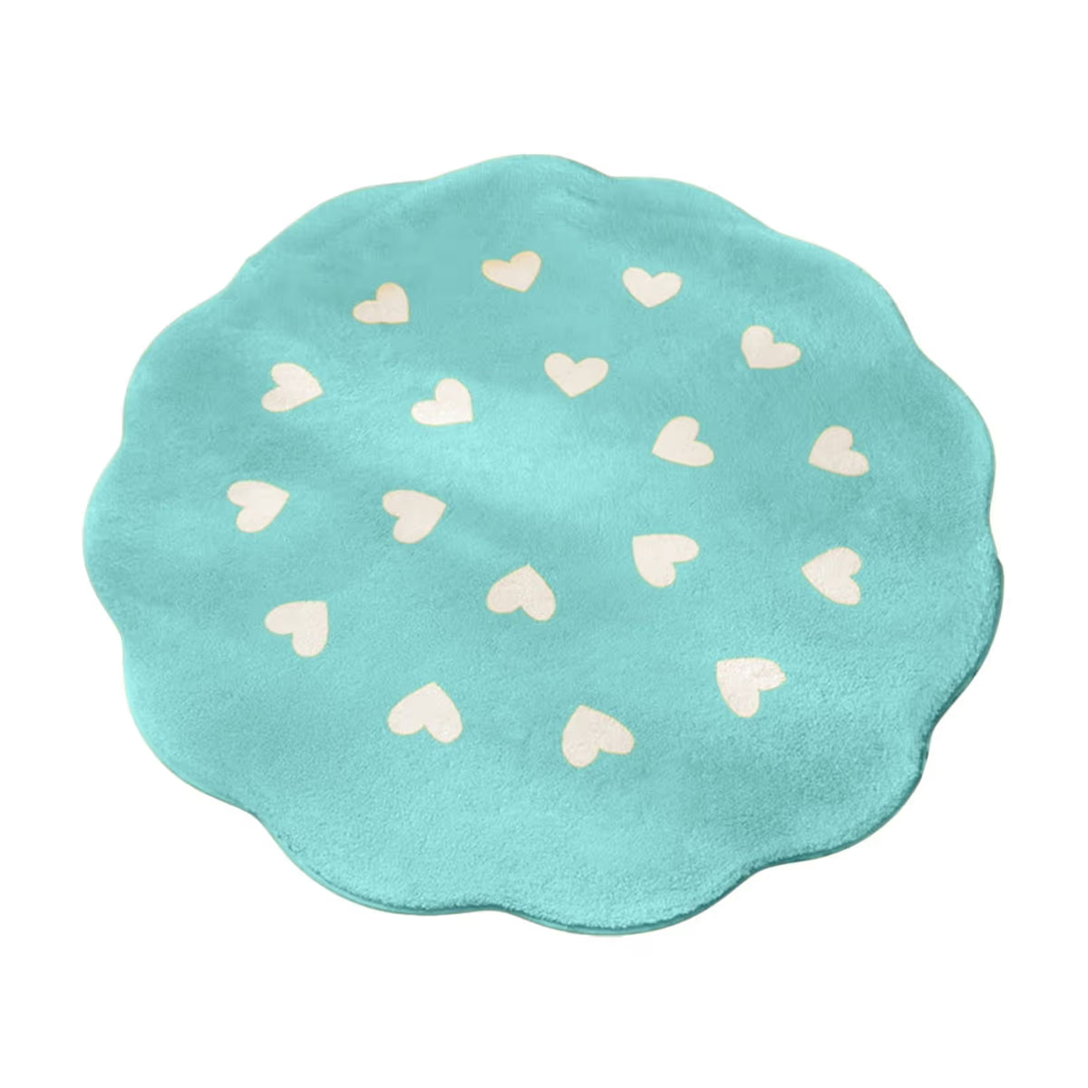 Valentine's Day Flower Shaped Rug,Washable Round Rug Soft Floral Area Rugs for Living Room Girls Bedroom Rug Cute Circle Rug Nonslip Indoor Rug for Playroom Rug,Round 39.4in, Pink