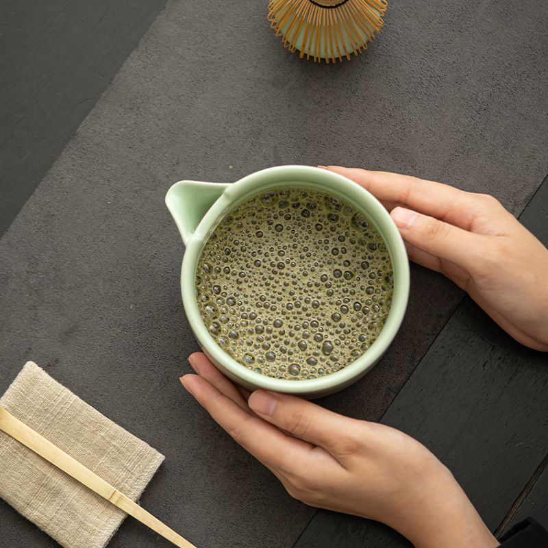Matcha Whisk Set, Ceramic Matcha Kit Set Includes Matcha Bowl, Matcha Bamboo Scoop, Sifter 4 Pcs Matcha Kit for Matcha Lovers