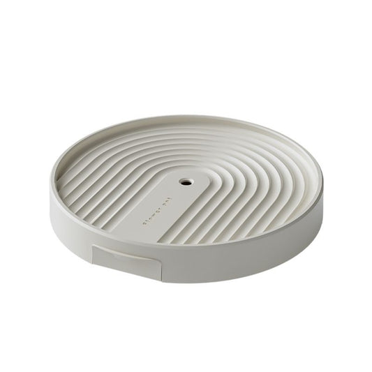 Round Plant Caddy with Hidden Wheels, Heavy Duty Rolling Plant Stand Caddy with Wheels, Pot Base for Indoor Outdoor, Beige, 10.23 inches