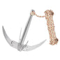 Ant Mag Grappling Hook Stainless Steel Claw Carabiner for Camping Hiking Tree Grabbing and Water Lifting Salvage（Bring a 20 meter rope (rope color random)）