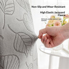 Dining Chair Covers,Dining Room Chair Covers Set of 4,Printed Chair Slipcover, Soft Removable Washable,Pet Friendly Furniture Protector Seat Cover,Universal Fit for Hotel,Banquet（Dark Gray Leaf）