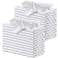 24 Pcs Silky White Satin Napkins 17 x 17 Inches, Square Smooth Wedding Dinner Napkins Satin Cloth Napkins Table Napkins for Banquet Party Restaurant Decor