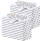 24 Pcs Silky White Satin Napkins 17 x 17 Inches, Square Smooth Wedding Dinner Napkins Satin Cloth Napkins Table Napkins for Banquet Party Restaurant Decor