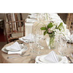 24 Pcs Silky White Satin Napkins 17 x 17 Inches, Square Smooth Wedding Dinner Napkins Satin Cloth Napkins Table Napkins for Banquet Party Restaurant Decor