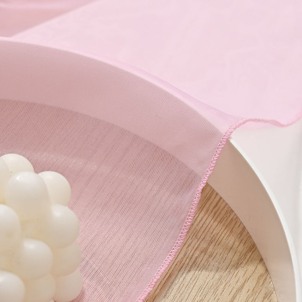 25 Pcs Organza Chair Sashes for Wedding Banquet Party Decoration Chair Bows Ties Chair Cover Bands Event Supplies - Light Pink