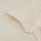 Light Striped Window Treatment Valance Curtains for Kitchen Living Room, 42" W x 18" L, 1 Panel beige