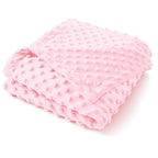 Baby Blanket for Girls, Soft Crib Blanket 95*75cm, Newborn Blankets for Nursery, Stroller, Toddler Bed, Carseat, Double Layer, Pink