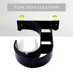 Curtain Rod Brackets 6pcs Black Curtain Rod Holder for Drapery Rod with Diameter Window Drapery Rod Bracket Installed to The Ceiling Only