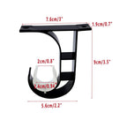 Curtain Rod Brackets 6pcs Black Curtain Rod Holder for Drapery Rod with Diameter Window Drapery Rod Bracket Installed to The Ceiling Only