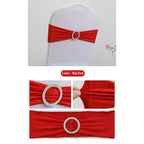 20 pcs red Stretch Chair Sashes for Christmas Wedding Parties Banquet Decorations Elastic Chair Covers with Slider Buckle Engagement Hotel Bridal Shower Xmas