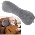 Couch Neck Pillow with Adjustable Strap, Bone-Shaped Plush Pillow for Relief, Headrest Pillow for Recliners And Sofas Grey