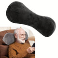 Couch Neck Pillow with Adjustable Strap, Bone-Shaped Plush Pillow for Relief, Headrest Pillow for Recliners And Sofas Black