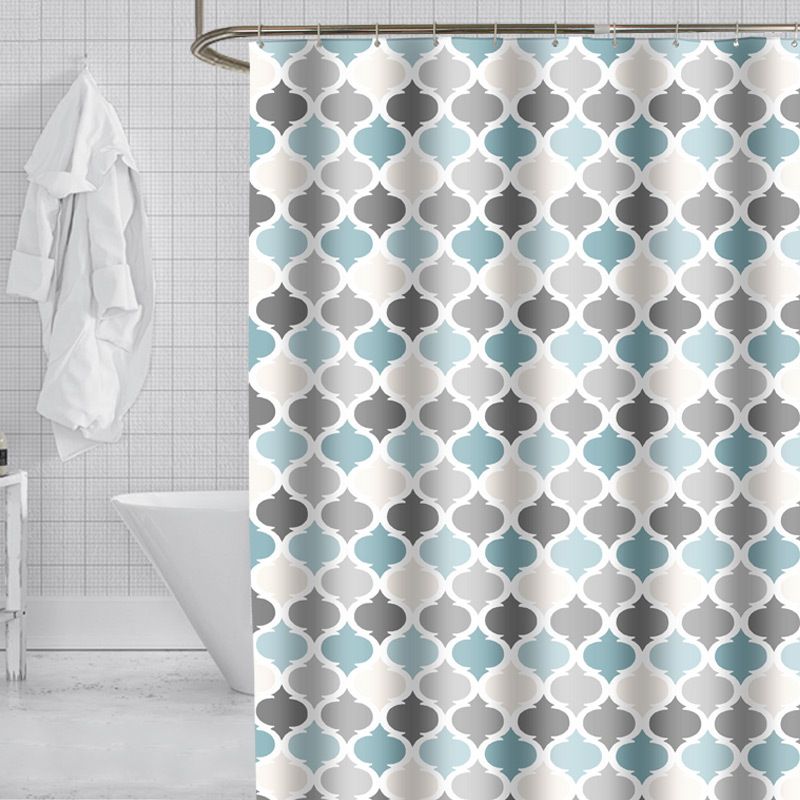 Home Universal Bathroom Fabric Shower Curtain for Men or Women: Muted Tones of Blue and Grey--180*200cm