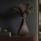 3D-printed sculpture of a contemplative vase,black