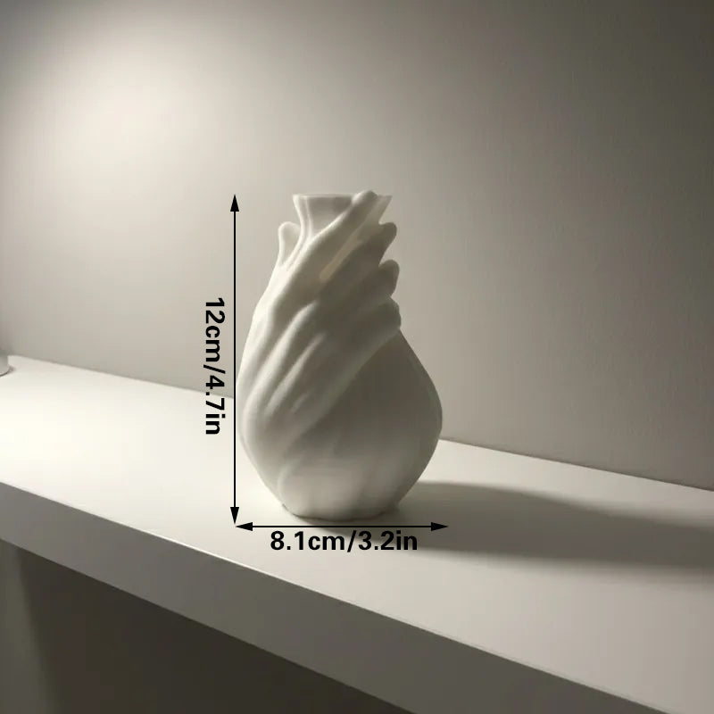 A Gentle Embrace from 3D Printing - White Vase