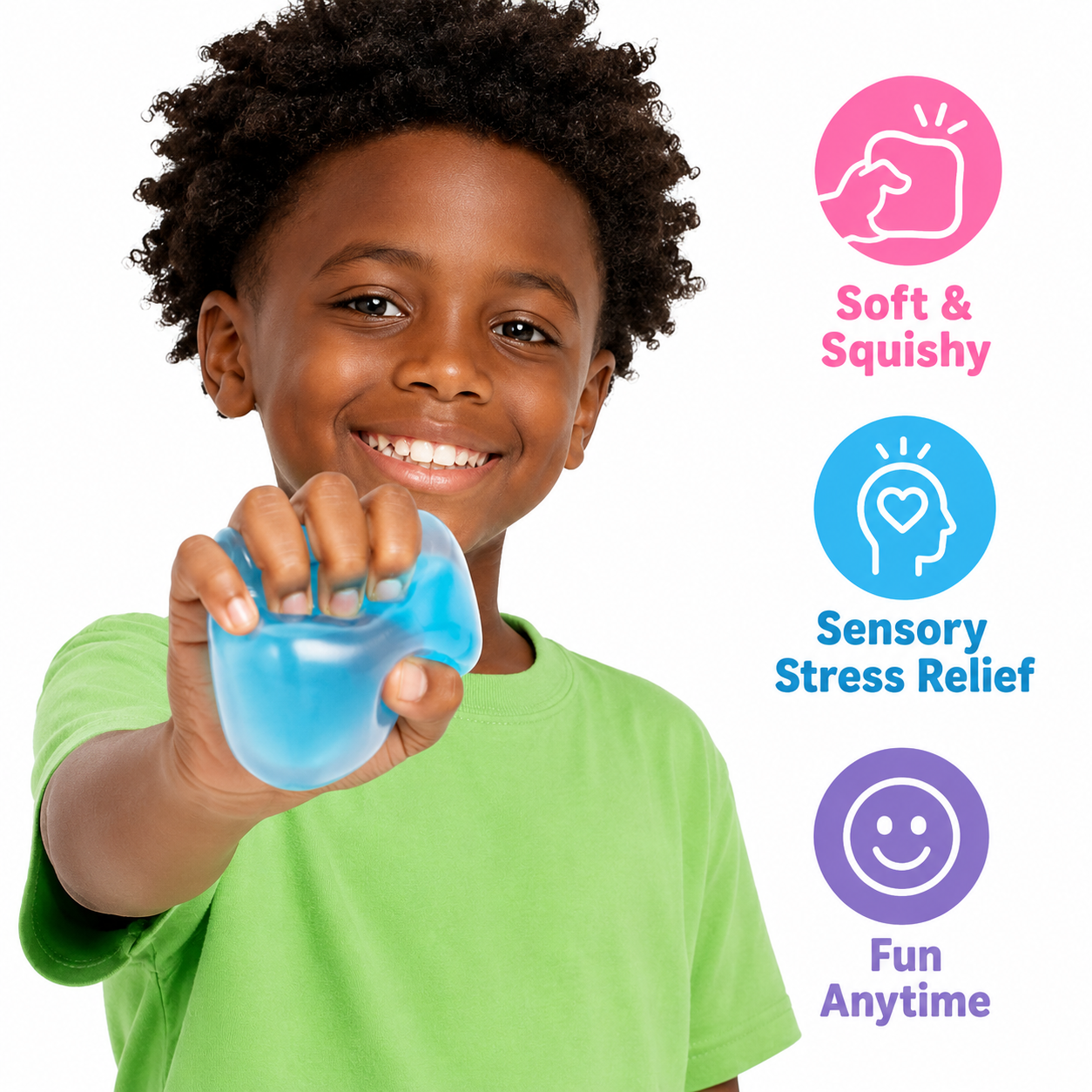 Pink Stress Cube Fidget Squishy Slow Rising Sensory Stress Ball, Soft Gel Filled Anxiety Relief Toy for Kids Teens Adults