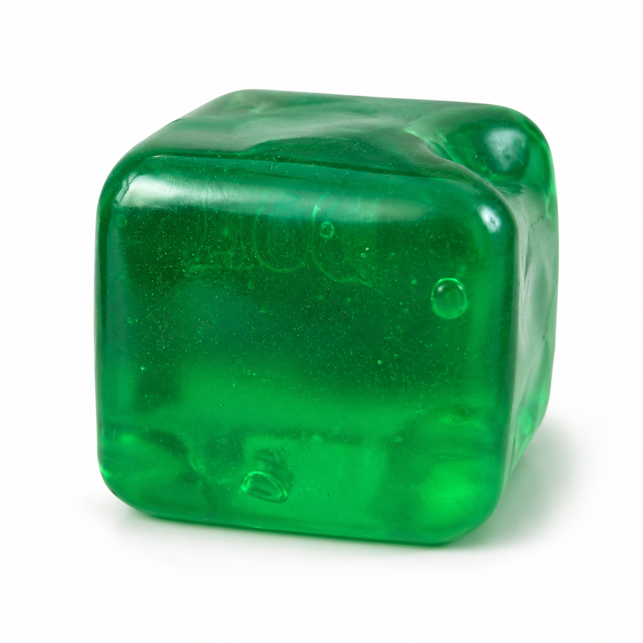 Sprite Green Stress Cube Fidget Squishy Slow Rising Stress Ball, Soft Sensory Anxiety Relief Toy for Home Office School