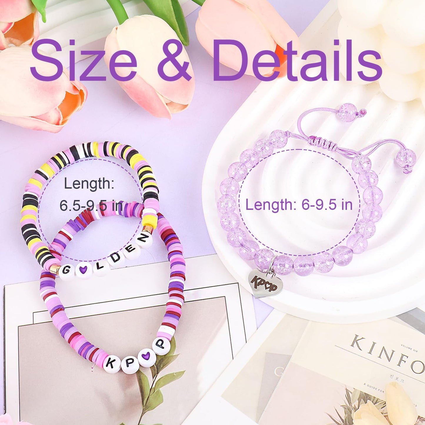 KPop Bracelet Merch Stuff,Kpop Demon Hunters Bracelet for Birthday,Christmas,Party,Gifts,Kpop Jewelry for Girls Women Daughter Sister Fans