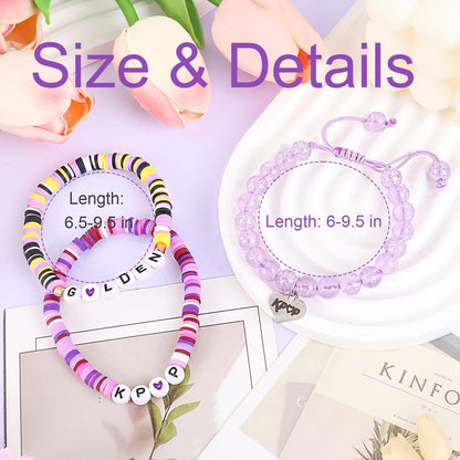 KPop Bracelet Merch Stuff,Kpop Demon Hunters Bracelet for Birthday,Christmas,Party,Gifts,Kpop Jewelry for Girls Women Daughter Sister Fans