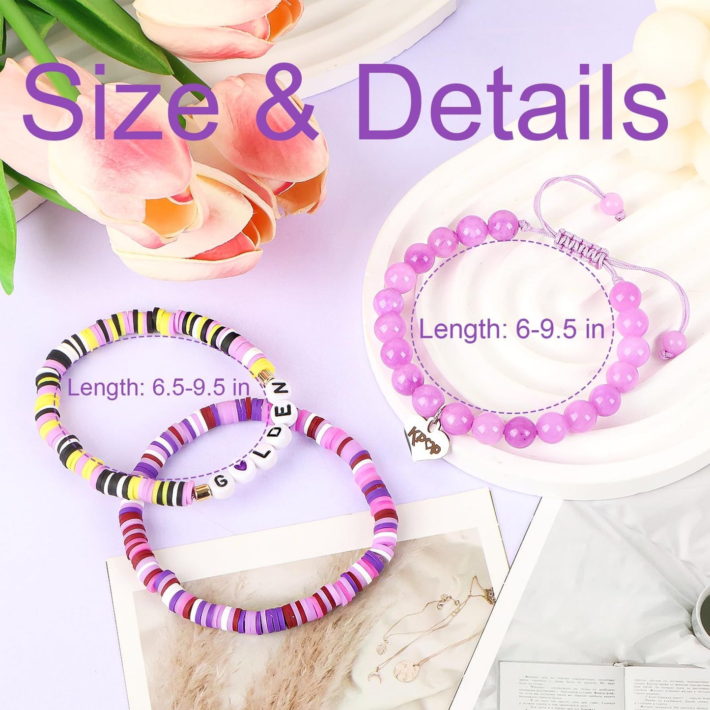 Kpop Demon Hunters Bracelets,KPop Bracelet Merch Stuff for Birthday,Christmas,Party,Gifts,Kpop Jewelry for Girls Women Daughter Sister Fans