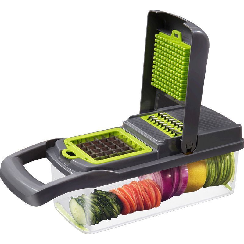 14-in-1 Vegetable Chopper (11 Blades+Spoon-shaped Tool)