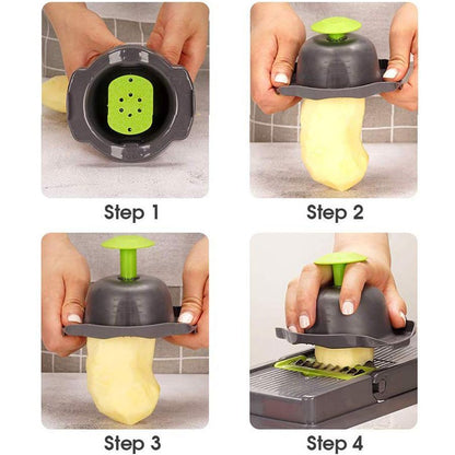 14-in-1 Vegetable Chopper (3 Blades+Spoon-shaped Tool)