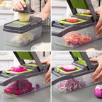16-in-1 Vegetable Chopper (11 Blades+Spoon-shaped Tool)